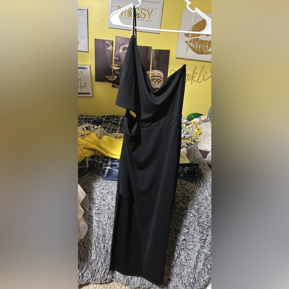 Formal Black one shoulder dress!!
